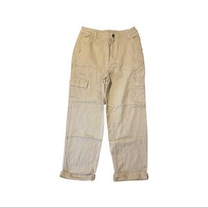 Sandy Liang Women's Jeans Mid-Rise Straight Leg Khaki Nomad Denim Pants
